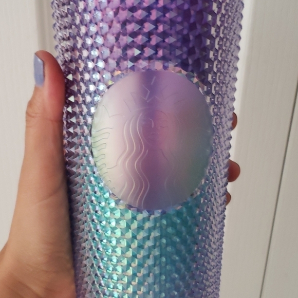 Starbucks Summer 2021 venti Cold Cup Purple Ombre Bling - Picture 6 of 7